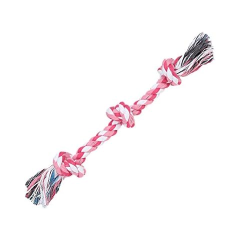 Vivifying Dog Chew Rope Toys, Durable Braided Cotton Rope Toys for Pet Dog Cat Puppy Teeth Cleaning (Pink) Cover