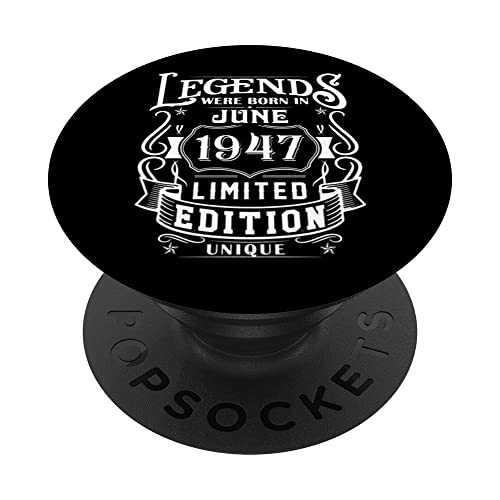 Cumpleaños Junio 1947 Edición Limitada Regalo Legend June PopSockets PopGrip Intercambiable