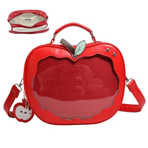 Sac Apples Ita rouge en PU : sac à épingles Kawaii avec bandoulière ajustable pour cosplay