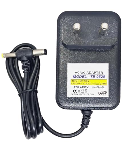 Image of 5V 2A Power Adapter | SMPS Power Supply | 100-240V AC Input | DC 5V Output Charger | Compatible with Router, CCTV, LED Strip, Set-Top Box & Electronic Devices (5V /2A Adapter)