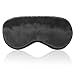 Silk Sleep Mask Eye mask for Sleeping-Soft Sleeping Mask Adjustable Blindfold Eyeshade for Men Women and Kids,Comfortable Eye Cover for Travel Nap Shift Work (Black)
