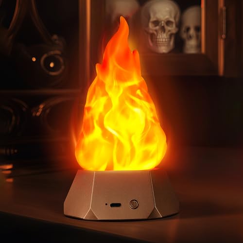 Image of BlcTec USB Rechargeable Flame Light, 72-Hour Runtime Realistic Flickering Fire Lamp, 3 Modes, IP44 Waterproof for Camping, Patio, Backyard Party, Halloween, Thanksgiving Christmas Decoration, 1 Pack