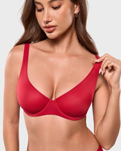 Image of INLYRIC Women's Mesh Balconette Bra Unlined | Ultra-soft, Unlined, Underwire, Light Support, No Padding, Semi-sheer, Demi, Seamless Look, Sexy, Supportive Comfortable