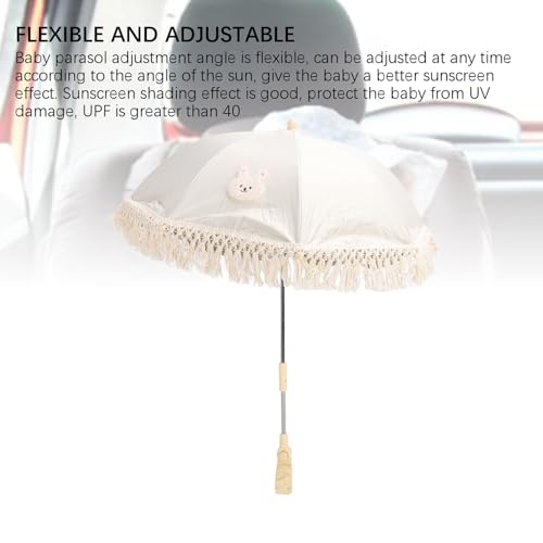 Ombrelle poussette anti UV pour protéger bébé du soleil en balade - 3