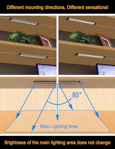 Image of LED Under Cabinet Lighting Touch Under Counter Lights for Kitchen Built-in Adjustable Cable No Messy Wires! 4 Panel Cabinet Light 6500K 1800Lm Super Bright for Garage Pantry Closet Timer Smart Plug
