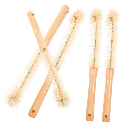 COLLBATH 5pcs Kitchen Cup Brush Bottle Brush Travel Water Bottles Breast Bottle for Milk Cleaning Brush Cleaner Brush Cleaning Scrubber Cup Cleaner Pig Bristle Material