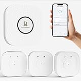 Haihomebest 3-Pack Smart Water Leak Detector 110dB Alarm 500ft Range, WiFi Home Sensors for...
