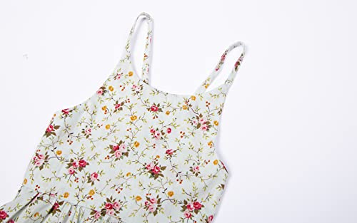 Mud Kingdom Floral Girls Party High Low Boho Dress Midi Length Sleeveless Vintage Beach Holiday3