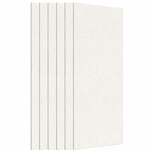 Image of Scholar Art Hobby Series 04 Oz (230 GSM) 100% Cotton Canvas Panel Board for Painting (White Blank Canvas Boards for Acrylic Paint, Oil Paint, Wet & Dry Media) | 04 inchx08 inch (10x20 cm), Pack of 6
