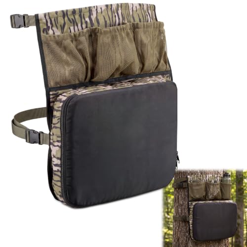 SiliFine Saddle Hunting Knee Cushion - Extra Thick Detachable Padding - Professional Saddle Hunting Accessories with Storage Pouches and Adjustable Straps for All-Day Tree Stand Comfort