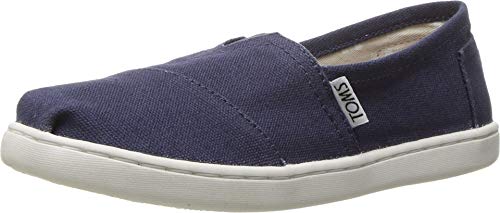 Image of TOMS Youth Classic Navy Canvas Alpargata, Navy, 6