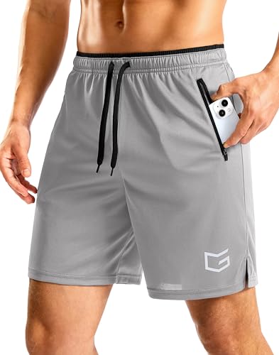 Image of G Gradual Men's Gym Workout Shorts Zipper Pockets 5 inch / 7 inch Quick Dry Breathable Runing Athletic Short for Men