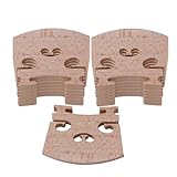 Bstinay 15Pcs Fine Grade Maple 4/4 Full Size Violin Bridge Parts Original wood color 50x40x6mm