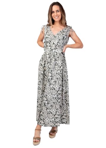 Robe longue ethnique Paloma aux finitions soignées en tissu fluide