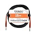 ChromaCast Sunset Orange 15-Feet Pro Series Instrument Cable, Straight (CC-PSCBLSS-15SOR)