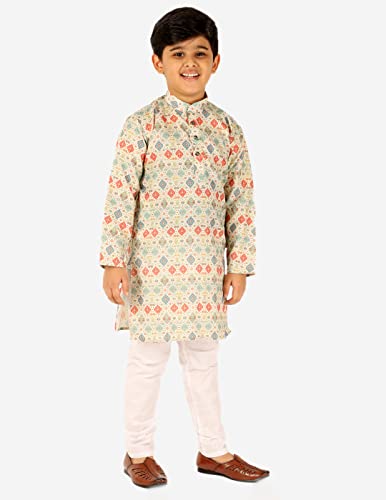 Image of Pro-Ethic Style Developer Boy's Cotton Embellished Kurta Pajama for Baby Kids Ethnic Wear (S-166)