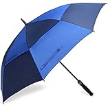 BAGAIL Golf Umbrella 68/62/58 Inch Large Oversize Double Canopy Vented Automatic Open Stick Umbrellas for Men and Women(Navy/Royal Blue,62 inch)