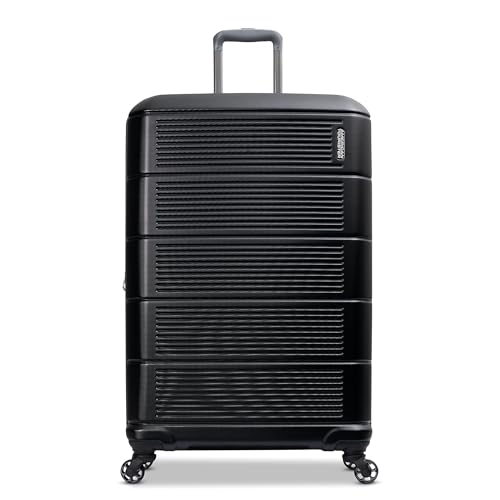 Image of American Tourister Stratum 2.0 Hardside Expandable Luggage with Spinners | Jet Black | 3PC (CO /MED /LG)