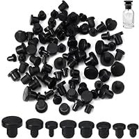 160 Stück Gummistopfen,8 Größen Silikon Lochstopfen Schwarz Gummi Wasserdicht Lochstopfen Rund Blindstopfen für Löcher Mit (4 mm5,5 mm6 mm6,5 mm7,5 mm8 mm8,5 mm9,5 mm) ﻿