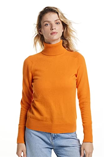 Image of EURKEA Women's Turtleneck 100% Cashmere Sweater, Long Sleeves Pullover Winter Top for Women, Gift Ready