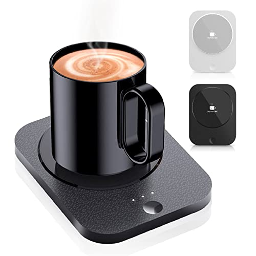 Coffee Mug Warmer for Desk, Electric Mug Warmer for Office Home Desk Use, Coffee Cup Warmer with Auto Shut Off Plate for Coffee, Milk, Tea, Water Heating (Black)