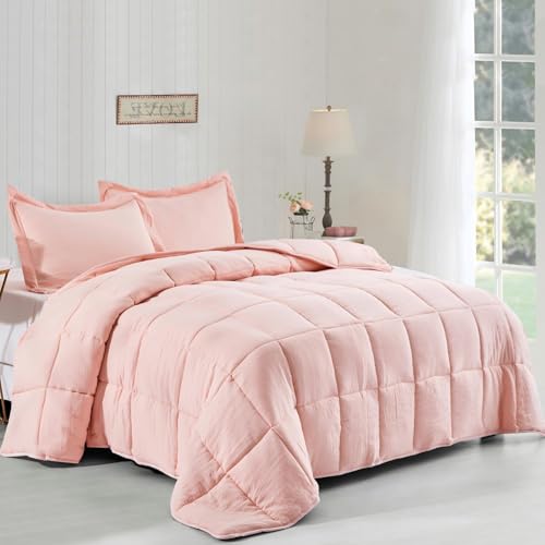 HIG 3pc Prewashed All Season Down Alternative Comforter Duvet Ins...