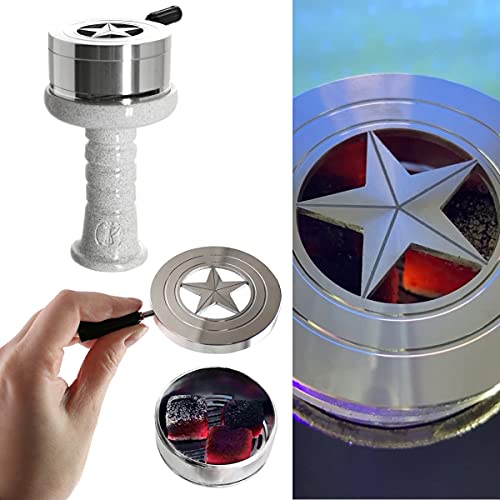 BigStar Set mit Cascade Phunnel und Smokebox, Heat Management Zubehör für Wasserpfeifen (Weiß) – Bild 6