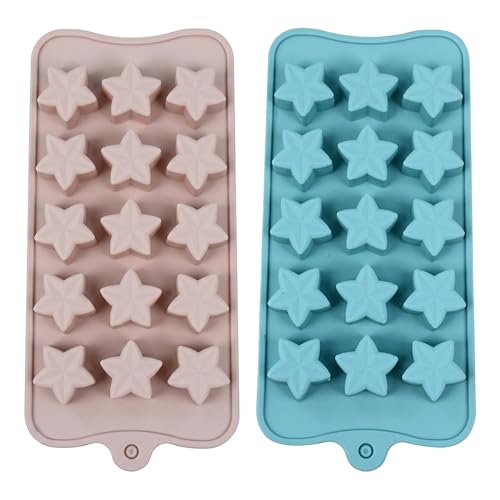 Molde para hielos estrella, 2 piezas de silicona miniatura 1