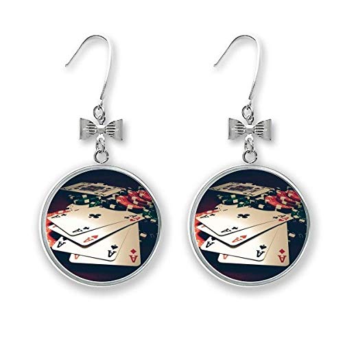 Boucles d'oreilles nœud poker cadeau idéal pour joueuse