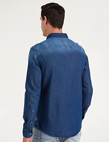 Image of Amazon Brand - INKAST Men's Slim Fit Denim Shirt