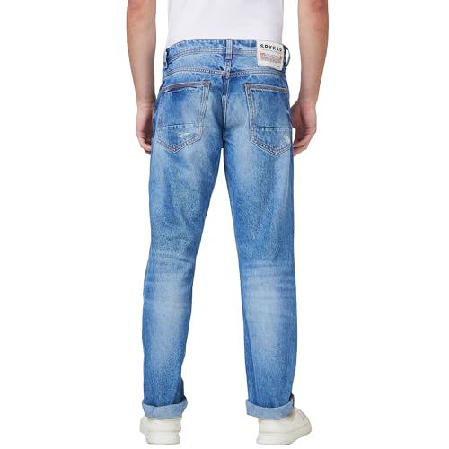 Image of Spykar Men's Kano Slim Fit Mid-Rise Jeans (Ankle Length)