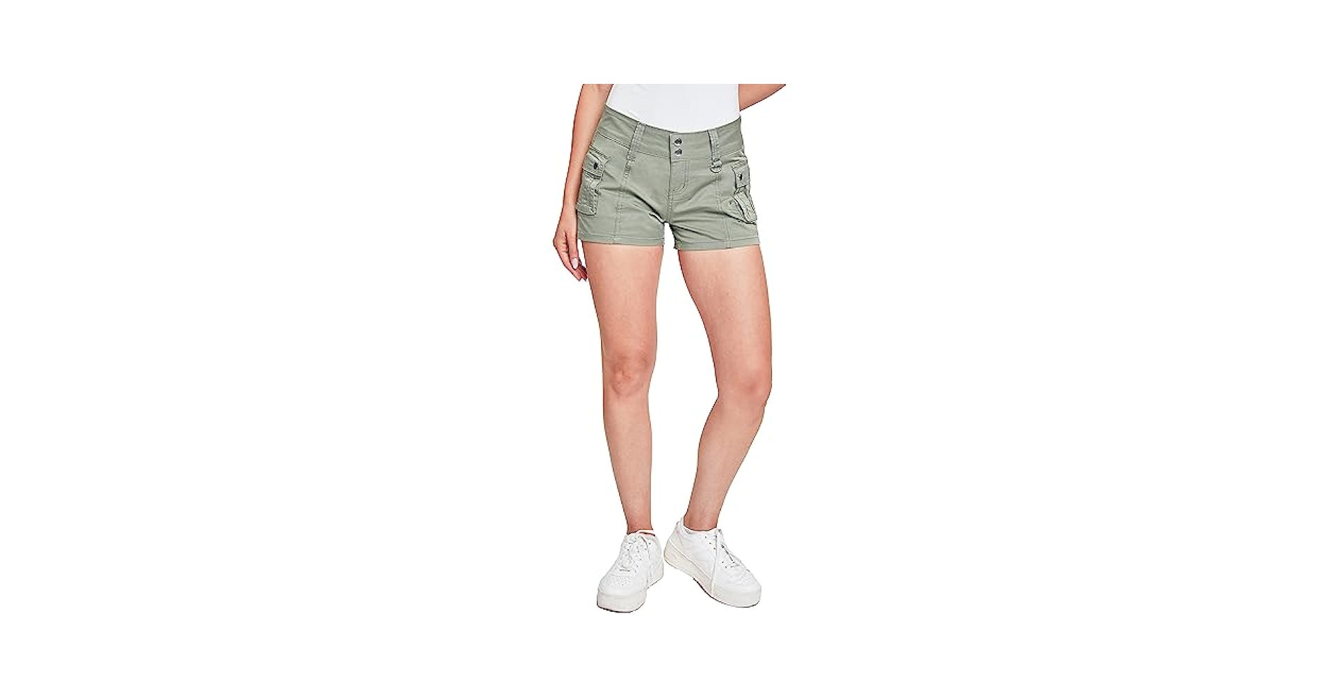YMI Women's Low Rise Poplin Cargo Shorts, Black. 01 | Amazon.com