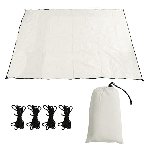 Toldo Vela Sombrilla Con Bloque UV, Toldo Rectángulo De Lona, Toldo Rectángulo De Acero Inoxidable De 2x3 M Con Cuatro Cuerdas, Fácil Instalación, Para Piscinas De Jardín De Pastizales En(blanco)