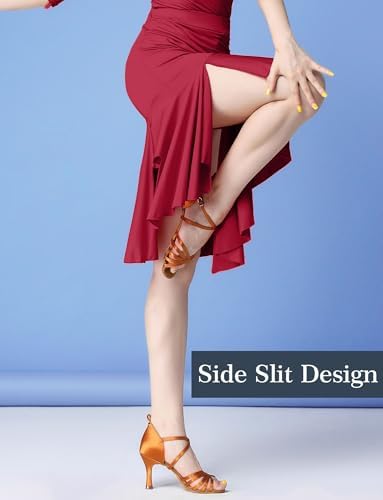 SEAUR Dansrok voor dames, met shorts, latin, buikdans, franjes, rok