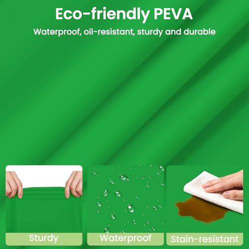 Image of LANLISA 4 Pack Green Plastic Table Cloth Disposable, 54 x 108 Inch Rectangle Tablecloth, St Patricks Day, Christmas Decorations Tablecloths, Plastic Cover