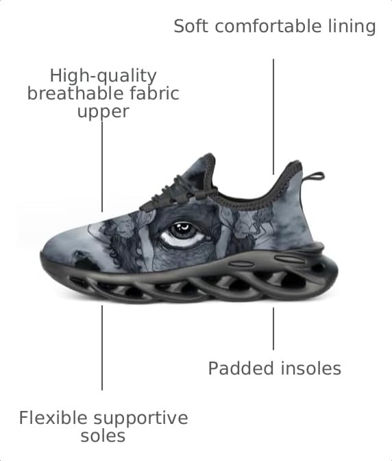 Image of DLWKIPV Men Running Shoes Men's Tennis Shoes Lightweight Breathable Fashion Sneakers Non Slip Workout Gym Shoes for Running