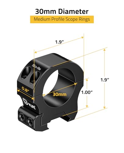 Image of CVLIFE Precision Scope Rings Mount - Compatible with Picatinny Rails and More - 2 Pieces