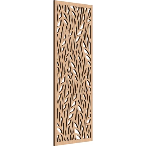 Image of Ortonville Decorative Pierced Fretwork Wood Wall Panels, 11 3 /8 inchW x 29 3 /8 inchH x 1 /4 inchT, Hickory