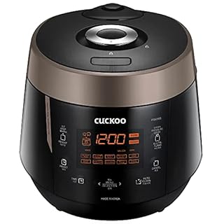 CUCKOO CRP-P0609S | 6-Cup (Uncooked) Pressure Rice Cooker | 12 Menu Options: Quinoa, Nu Rung Ji, GABA/Brown Rice & More, Made in Korea | Black/Copper (B01JRTZVVM)