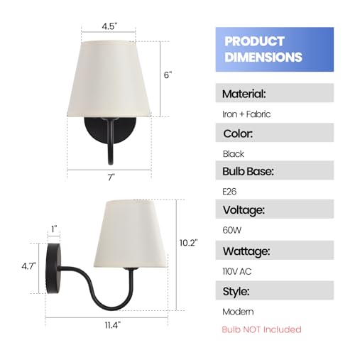 Smeike LW009-2PK Wall Sconces Sets Of 2 thumb #4