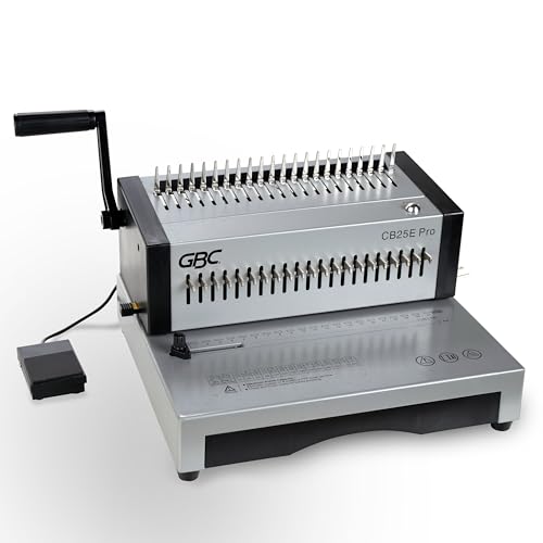 gbc binding machine cb25e pro combind electric punch and comb binding machine punches 25 sheets binds 500 sheets wsm200002