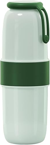 Miniatura 1 de Estuche para cepillo de dientes de viaje, taza portátil multifunción para cepillos de dientes con mango de silicona, contenedor de cepillo de