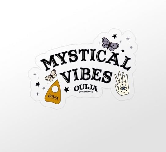 CafePress Ouija: Mystical Vibes Small Die Cut Sticker, 3"x4" Clear