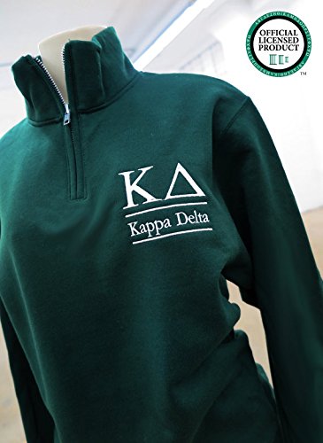 Kappa Delta Quarter Zip Pullover Sweatshirt - Kay Dee Sorority Cadet Collar Sweater - KD Gifts Apparel3
