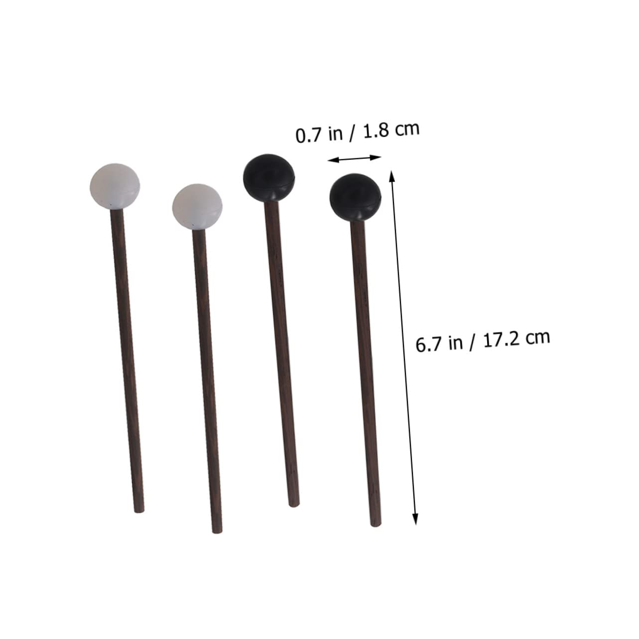 Abaodam 8paare Ethereal Drumsticks Hochwertige Schlägel Für Tongue Drums Langlebig Und Für Percussion-instrumente