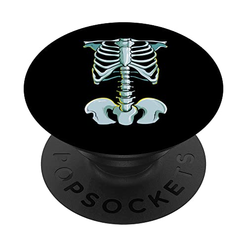 Costume d'Halloween avec imprimé squelette côtelé Xray PopSockets PopGrip Interchangeable Cover