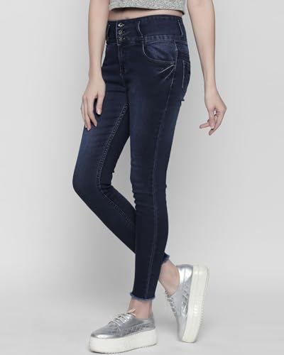 Jean ajusté extensible High Star taille haute en bleu W28