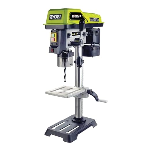 Ryobi RDP102L Trapano a Colonna da Banco 390 W, 5 Velocità, Con Puntatore Laser, Base in Ghisa