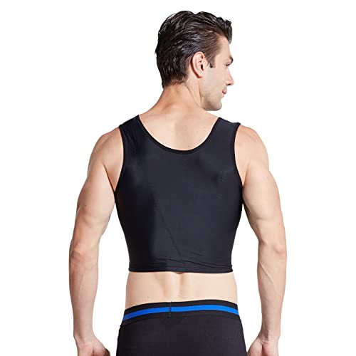BaronHong Men Hide Gynecomastia Pullover Chest Binder Compression Slimming Undershirt Male Corset Tank Tops3