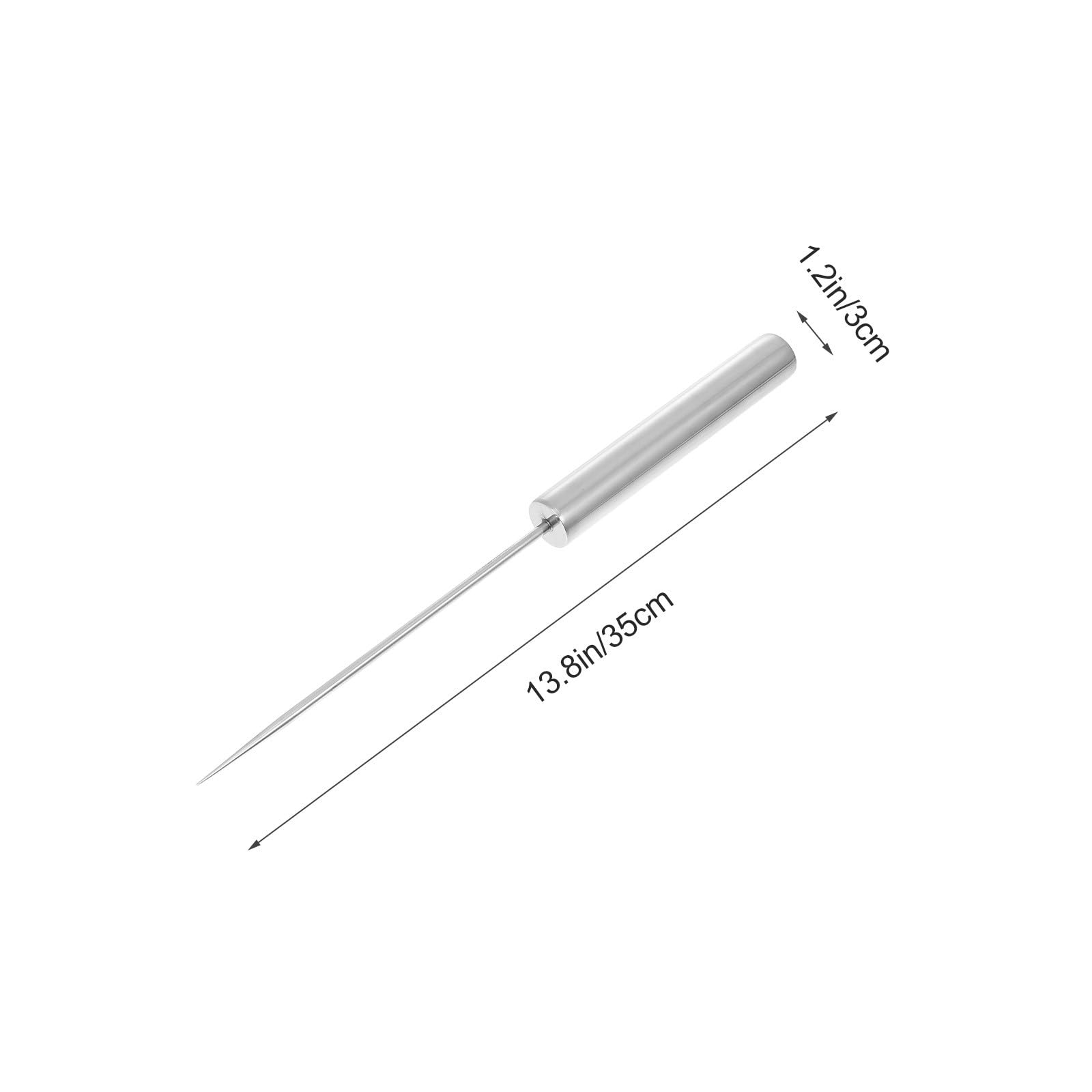 GANAZONO 1pezzi Punteruolo da Ghiaccio in Acciaio Inossidabile con Impugnatura Ergonomica Scalpello Lungo Punta Sottile per Rompere Cubetti e Ghiaccio Duro Strumento Professionale per Bar